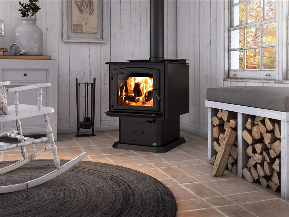 Osburn 3300 Wood Stove OB03300 with Pedestal